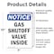 Signmission Gas Shutoff Valve Inside OSHA Notice Sign, Vinyl Decal, 7in W x 10in L, 2PK OS-2PACK-NS-D-710-V-13035 - alternate 2